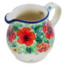 Polish Pottery Creamer Small Candy Red Poppy UNIKAT