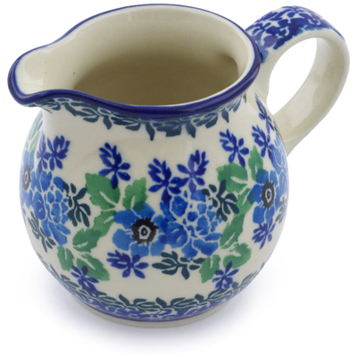 Polish Pottery Creamer Small Pretty In Blue