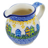 Polish Pottery Creamer Small Riverside Village UNIKAT