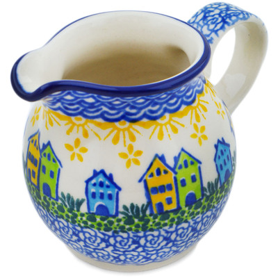 Polish Pottery Creamer Small Riverside Village UNIKAT