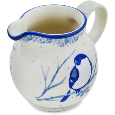 Polish Pottery Creamer Small Waiting Birds UNIKAT