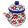 Polish Pottery Creamer with Lid 5 oz Rose Vines UNIKAT