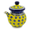 Polish Pottery Creamer with Lid 7 oz Sunburst Daisies