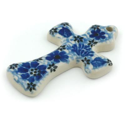 Polish Pottery Cross 3&quot; Amazing Trope