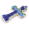 Polish Pottery Cross 3&quot; Aztec Eyes