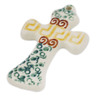 Polish Pottery Cross 3&quot; Grecian Sea