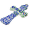 Polish Pottery Cross 5&quot; Infinity Flower
