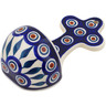 Polish Pottery Cross 5&quot; Peacock