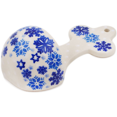 Polish Pottery Cross 5&quot; Snowdrift