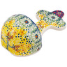 Polish Pottery Cross 5&quot; Sunshine Grotto UNIKAT