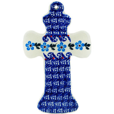 Polish Pottery Cross 7&quot; Beach At Sunset UNIKAT