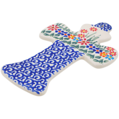 Polish Pottery Cross 7&quot; Blissful Daisy