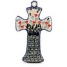 Polish Pottery Cross 7&quot; Dancing Tulips