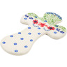 Polish Pottery Cross 7&quot; Red Blossom