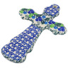Polish Pottery Cross 8&quot; Blue Berry Garland