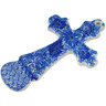 Polish Pottery Cross 8&quot; Dreams In Blue UNIKAT