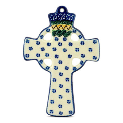 Polish Pottery Cross 8&quot;