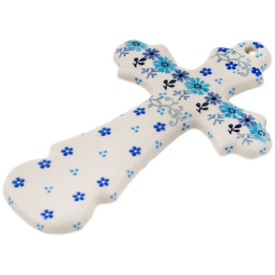 Polish Pottery Cross 8&quot;