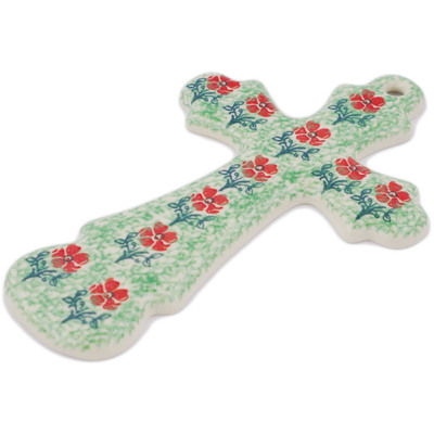 Polish Pottery Cross 8&quot; Maraschino