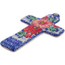 Polish Pottery Cross 8&quot; Peak Of Perfection UNIKAT