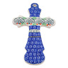 Polish Pottery Cross 8" Scroll Window