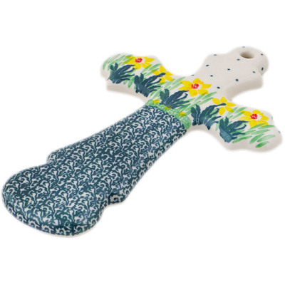 Polish Pottery Cross 8&quot; Summer Meadow