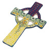 Polish Pottery Cross 9&quot; Sunshine Grotto UNIKAT
