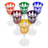 Glass Crystal Glass set of 6 5&quot; Mix