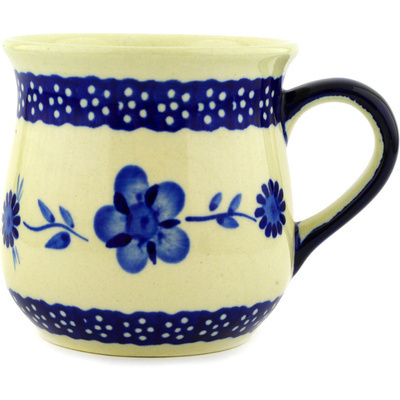 Polish Pottery Cup 10 oz Delicate Poppy