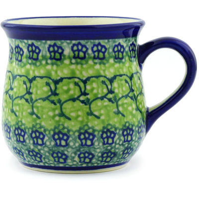 Polish Pottery Cup 10 oz Emerald Forest