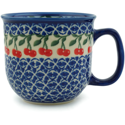 Polish Pottery Cup 11 oz Lone Daisy