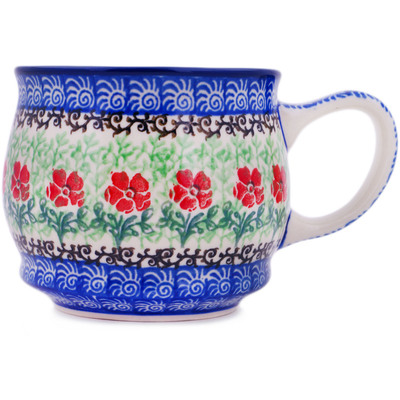 Polish Pottery Cup 11 oz Maraschino
