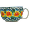 Polish Pottery Cup 13 oz Marigold Chain UNIKAT
