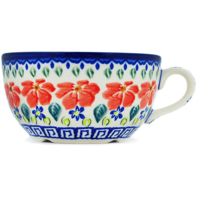 Polish Pottery Cup 14 oz Grecian Fields