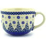 Polish Pottery Cup 17 oz Falling Snowflakes