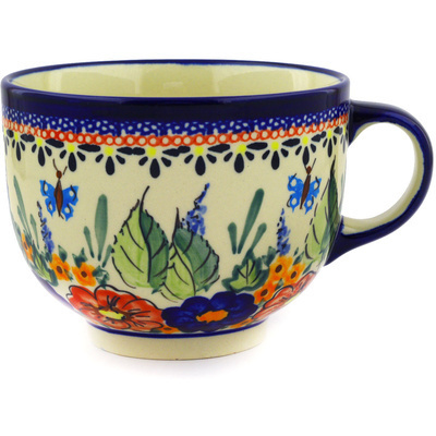 Polish Pottery Cup 17 oz Spring Splendor UNIKAT