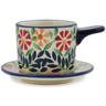 Polish Pottery Cup 2 oz Wave Of Flowers