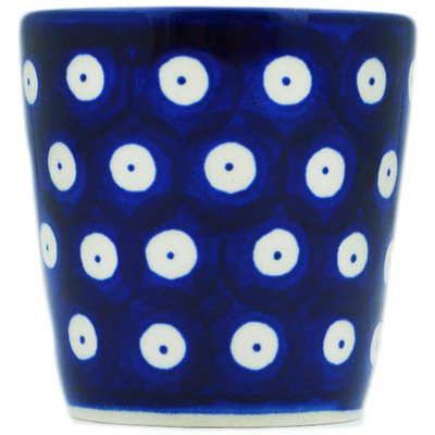 Polish Pottery Cup 3 oz Blue Eyes