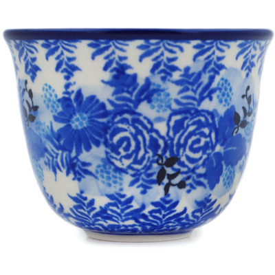 Polish Pottery Cup 3 oz Frosted Bouquet UNIKAT