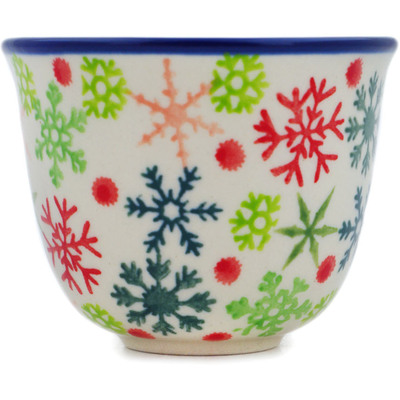 Polish Pottery Cup 3 oz Holly Jolly UNIKAT