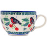 Polish Pottery Cup 3 oz Holly Robin