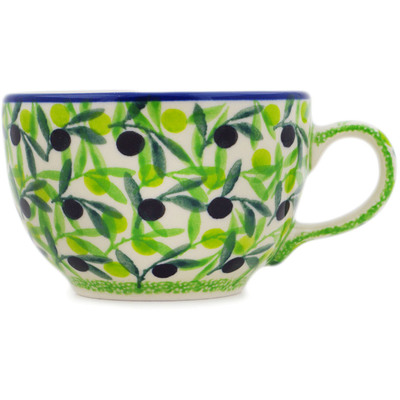 Polish Pottery Cup 3 oz Olive Grove UNIKAT