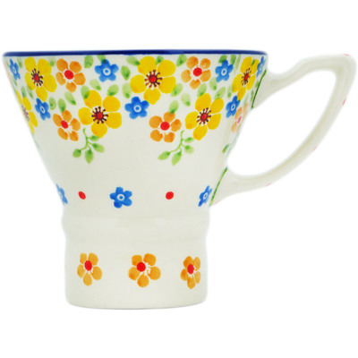 Polish Pottery Cup 5 oz Country Spring
