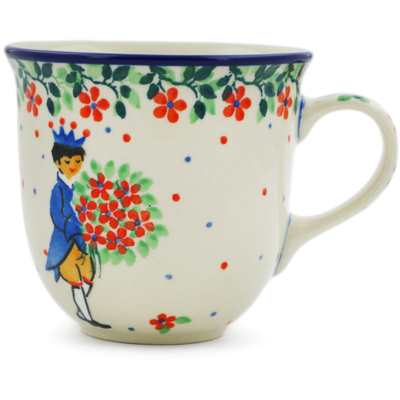 Polish Pottery Cup 6 oz Charming Prince UNIKAT