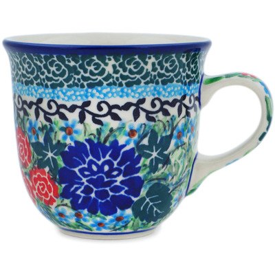 Polish Pottery Cup 6 oz Garden Trellis UNIKAT