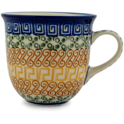 Polish Pottery Cup 6 oz Grecian Sea