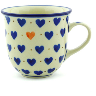 Polish Pottery Cup 6 oz Heart Of Hearts