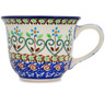 Polish Pottery Cup 6 oz Heart Vines UNIKAT