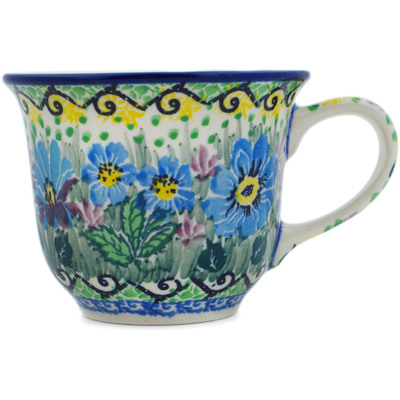 Polish Pottery Cup 6 oz Summer Garden UNIKAT