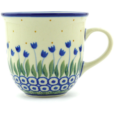 Polish Pottery Cup 6 oz Water Tulip